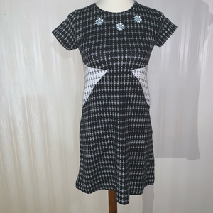 Zara‎ black and white dress with stones